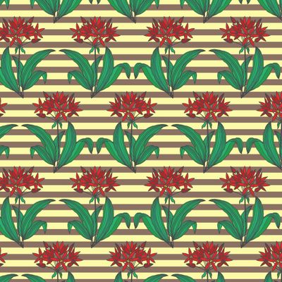 Seamless pattern of flowers and leaves of ramsons, bear onions.