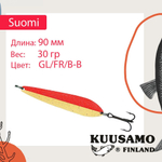 Блесна колебалка Kuusamo Suomi 80/25 GL/GR/FYe/R-C UV