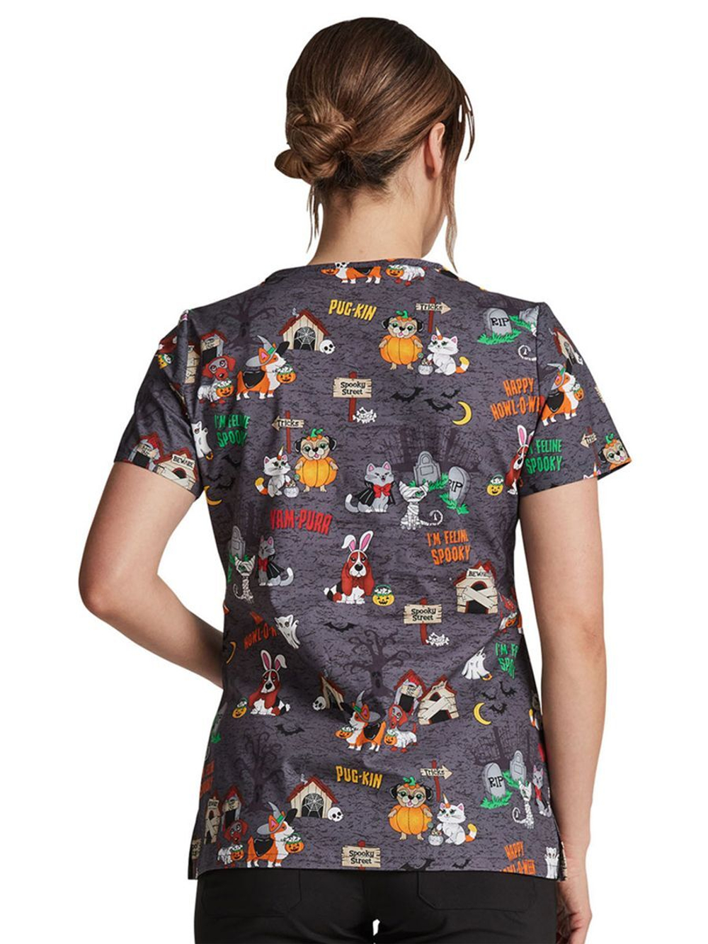 Топ медицинский женский Dickies DK709, хэллоуин, L