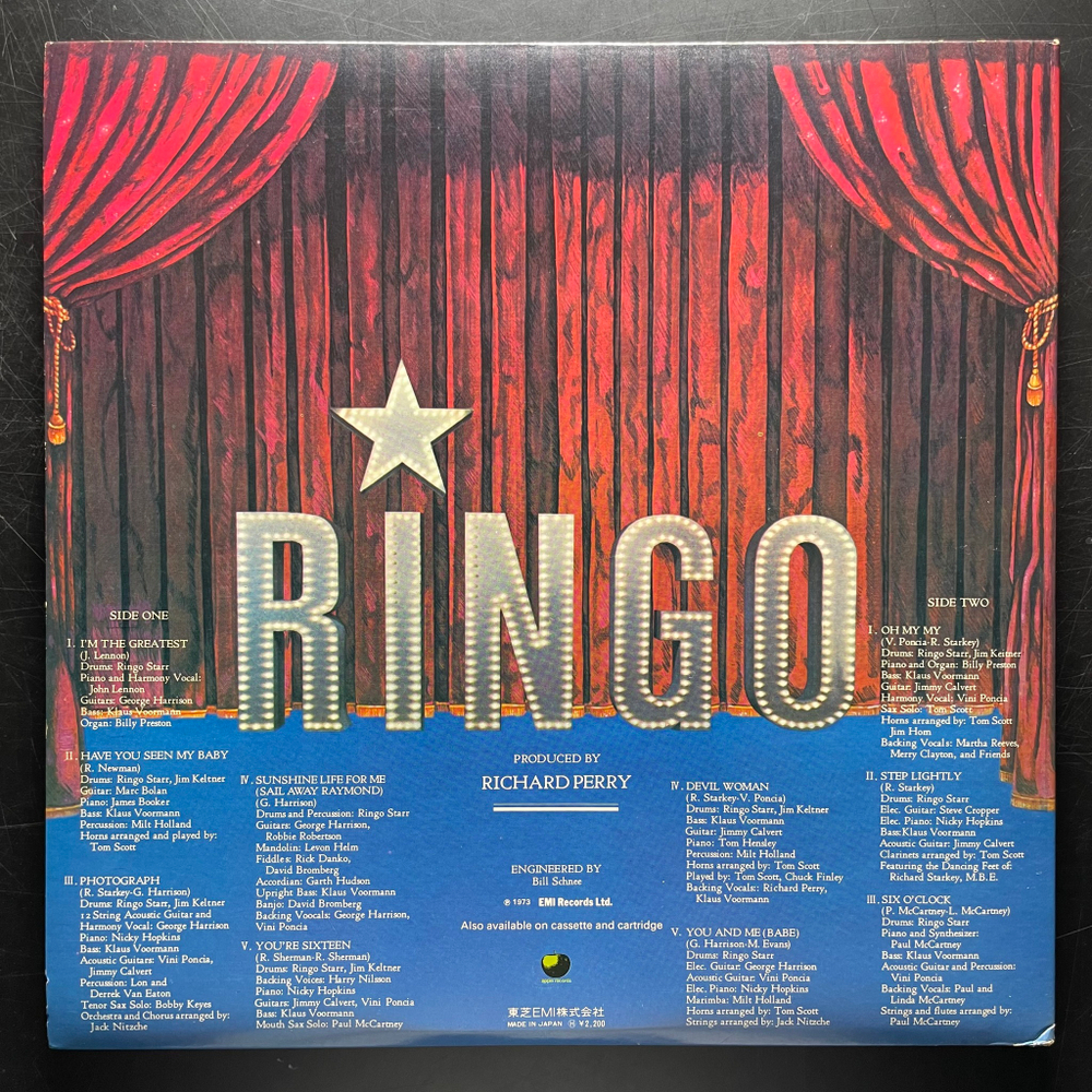 Ringo Starr ‎– Ringo (Япония 1973г.)