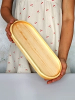 Поднос деревянный овальный