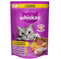 Whiskas Сухой корм для кошек с курицей и индейкой, 350 гр.