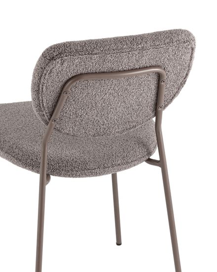 Стул обеденный Gigi тёмно-серый букле серые ножки