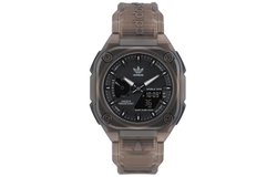 Adidas Originals STREET Wrist Watch Quartz Movement Resin Strap 45mm Black Dial Unisex 100m Water Resistant