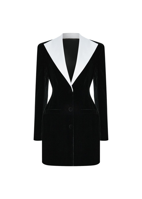 Платье мини из бархата