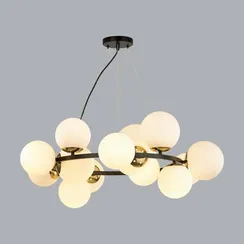 6508/14 MODERNI LN23 105 чёрный, белый, бронза Люстра E14 14*40W 220V MELONA