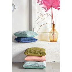 Подушка декоративная бархатная 45х45 Tkano Essential мятная