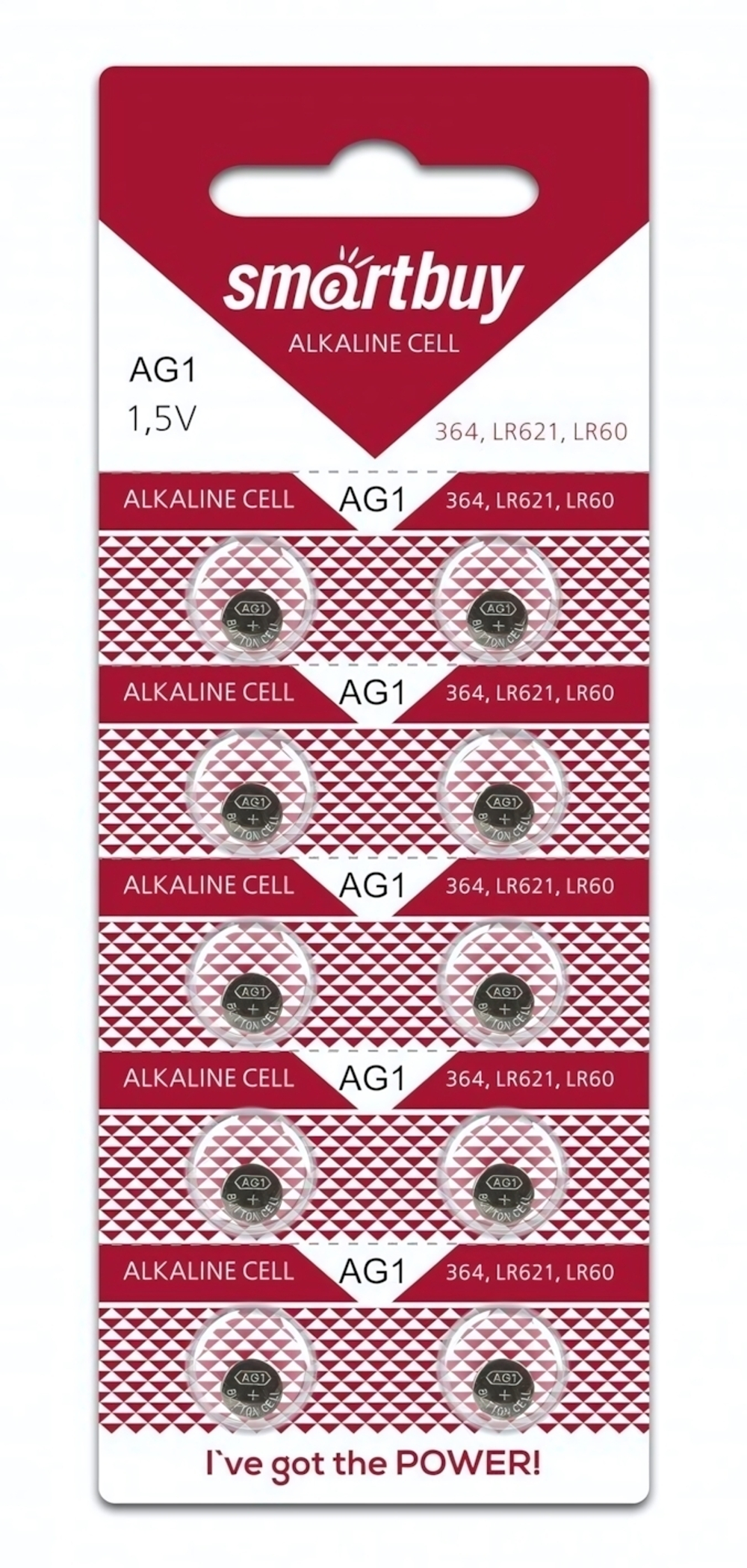 Элемент питания Smartbuy AG1 ВL/10 (комплект 10 шт)