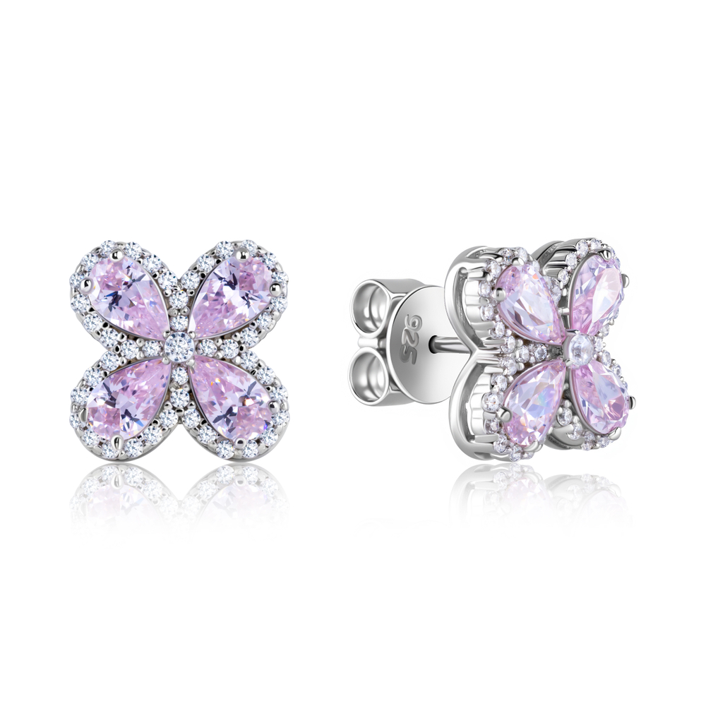 Пусеты четырехлистник.