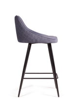 Стул полубарный Neo ромб, бархат серый 27