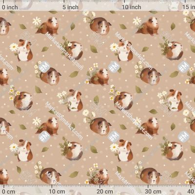 Морские свинки на бежевом by UstaArt 370 DPI