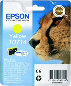 Epson Cheetah T0714 Подлинный Желтый 1 шт C13T07144011