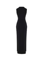 Платье миди из крепа с кристаллами