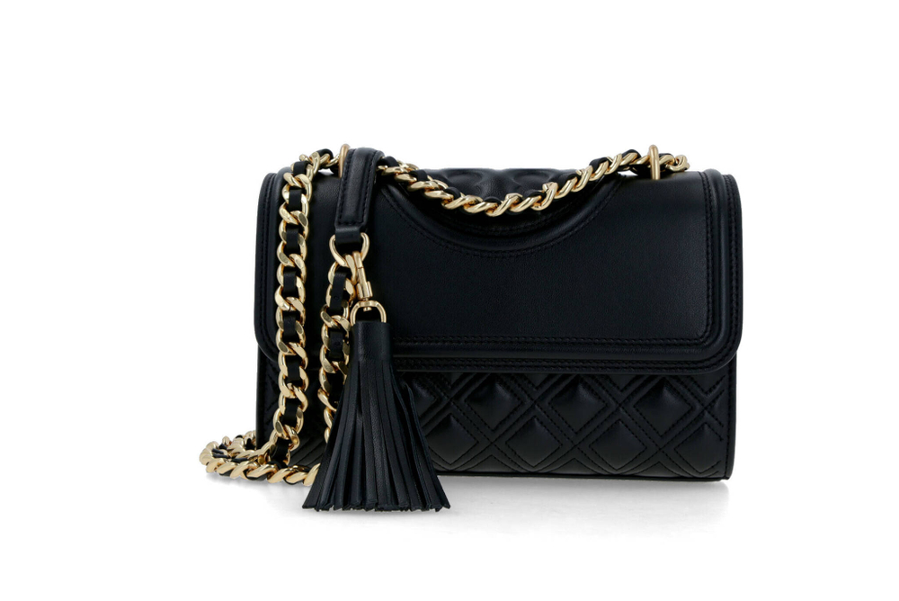 кожаная сумка через плечо fleming TORY BURCH - черный(75576)