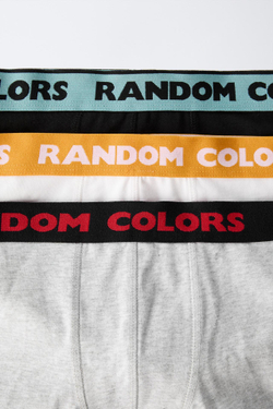 ZARA НАБОР ИЗ 3 ТРУСОВ-БОКСЕРОВ С НАДПИСЬЮ, РАЗНОЦВЕТНЫЙ