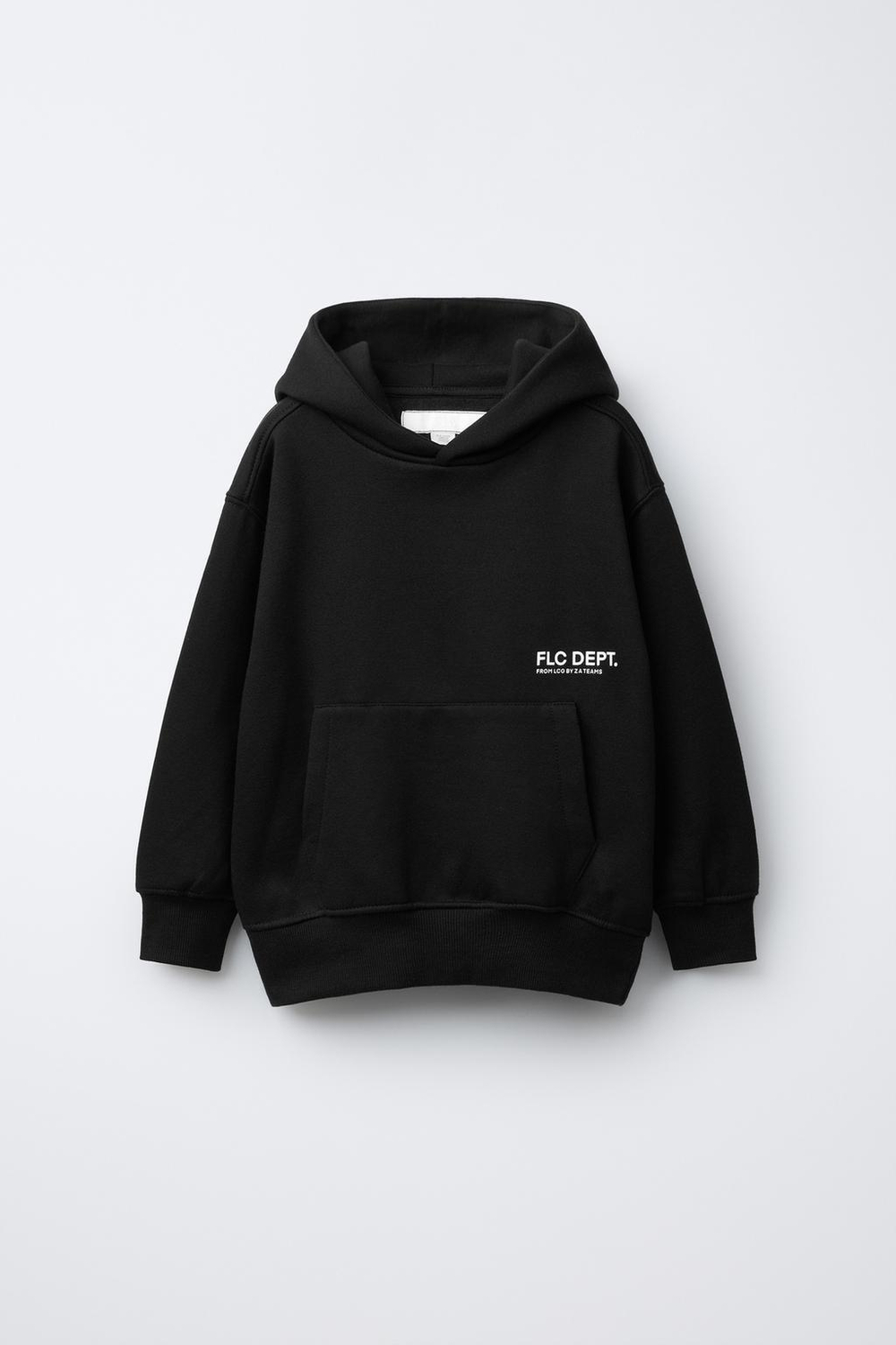 ZARA БАЗОВОЕ ХУДИ С КАПЮШОНОМ, ЧЕРНЫЙ