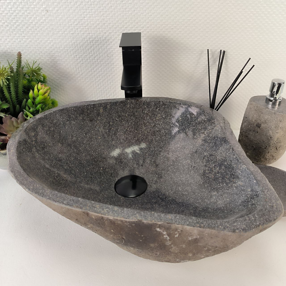 Раковина из речного камня RS-65139 43*39*15 0856