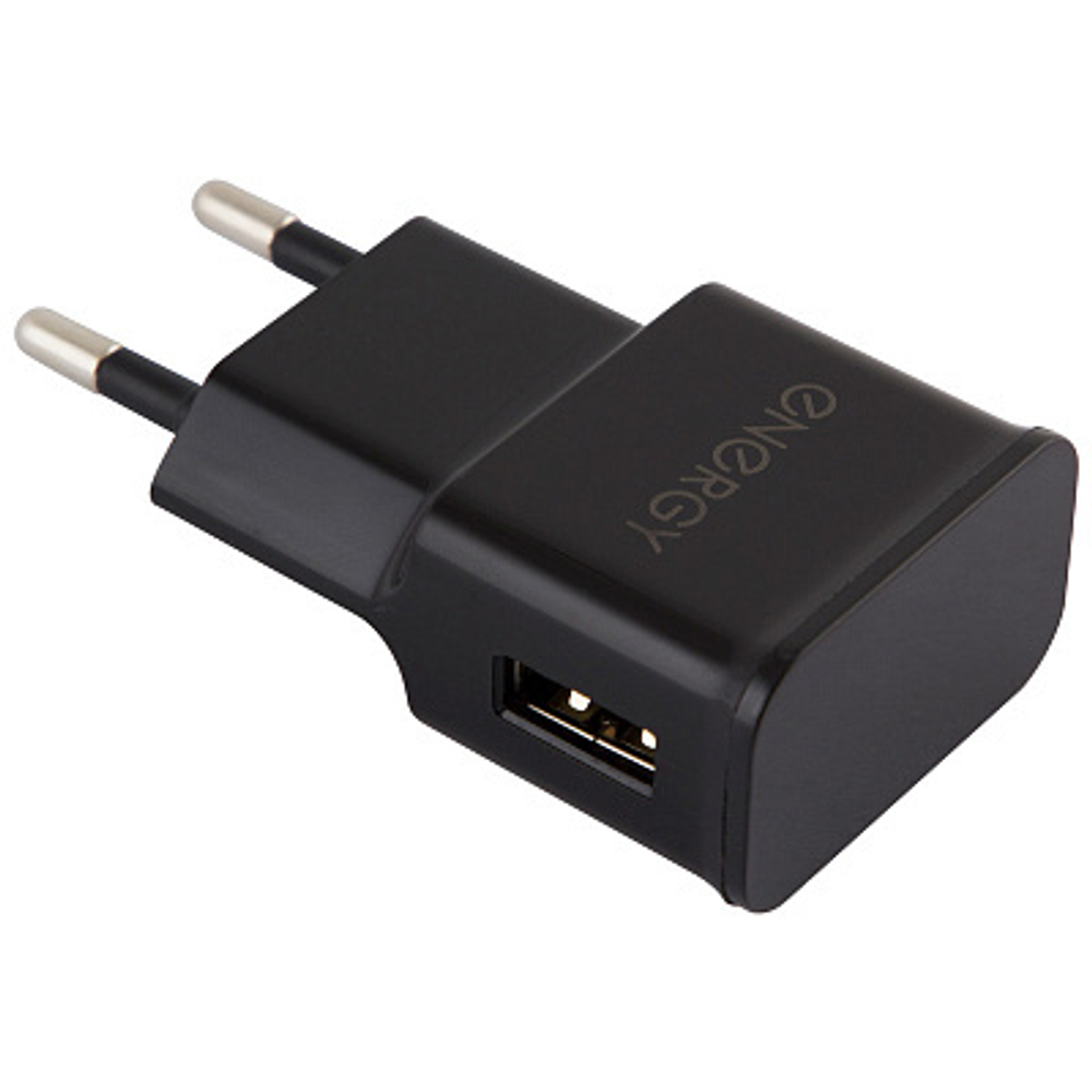 Сетевое зарядное устройство Energy ET-09, 1 USB разъем, черный
