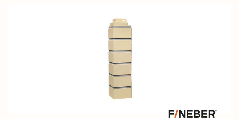 Угол наружный FINEBER Кирпич клинкерный Жёлтый