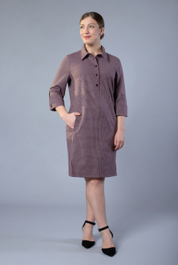 Платье-рубашка 1976ЛПБ, клетка #324Ка241976ЛПБ