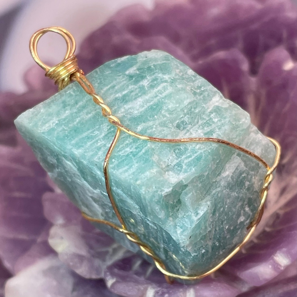 18029 Кулон Амазонит необработанный