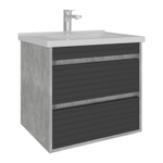 AVK2. Тумба навесная, 2 Ящика, 600, коллекция (Леона 2.0, Cersanit Como, Ателье Светлое, Графит древесный)AVK2. Тумба навесная, 2 Ящика, 600, коллекция (Леона 2.0, Cersanit Como, Ателье Светлое, Графит древесный)