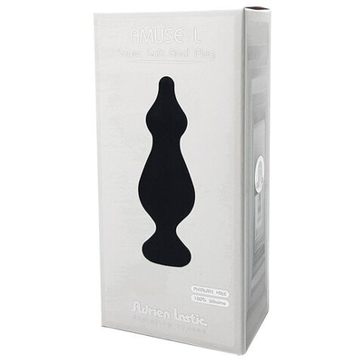 Черная анальная втулка Amuse L - 13,8 см. (Цвет: черный)