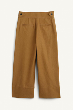 ZARA БРЮКИ СО СРЕДНЕЙ ПОСАДКОЙ С КАРМАНАМИ, ОХРА