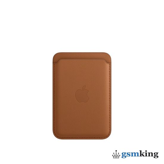 Leather Wallet MagSafe for iPhone Saddle Brown (Золотисто-коричневый)