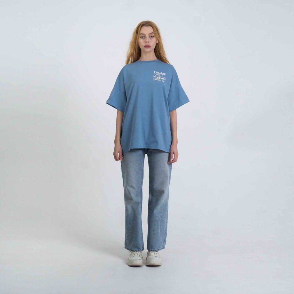 Футболка Dissident Retriever in Dusty Denim Голубая