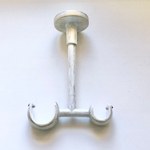 Кронштейн Ост потолочный двойной d25/16 мм, цвет белое золото