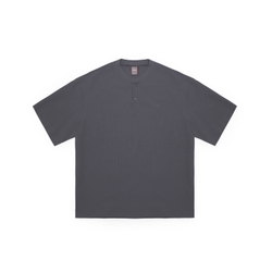 Футболка Blue Monte Waffle Knit Henley Short-Sleeve T-Shirt "Dayan Purple-Gray"