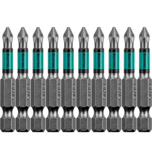 Optimum Line Биты, PZ1, 50 мм, тип хвостовика E 1/4″, 10 шт в блистере, KRAFTOOL