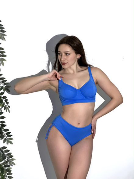 Купальный бюст Zebra мягкая чаша на каркасах (синий)