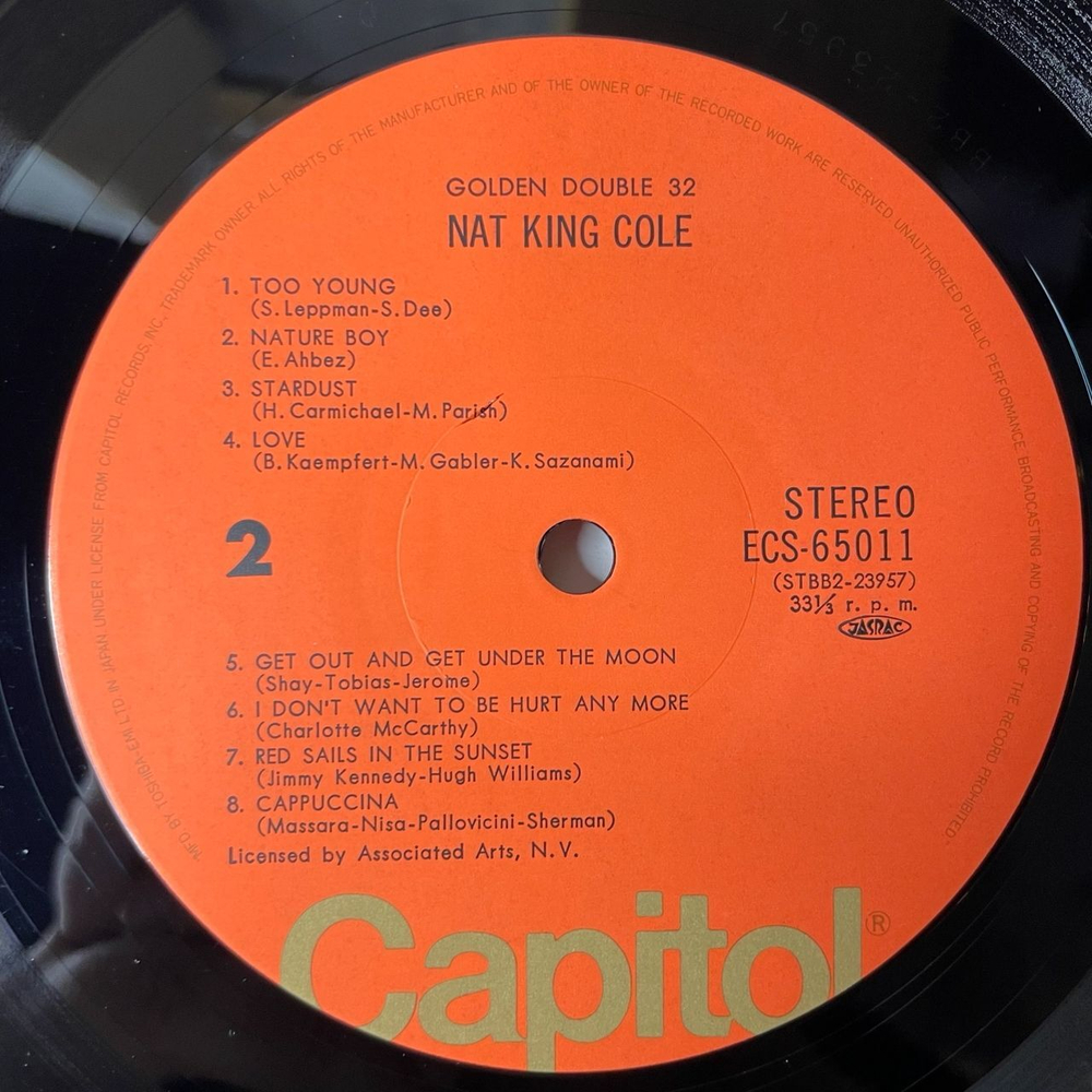 Винтажная виниловая пластинка LP Nat King Cole Golden Double 32 (Japan 1975) (Obi)
