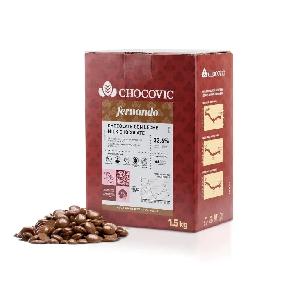 Шоколад молочный Chocovic Fernando 32,6%, 1.5 кг