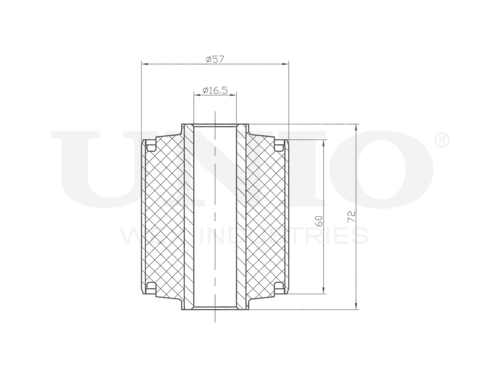 Сайлентблок передний задней рессоры UNIO RMP-20521