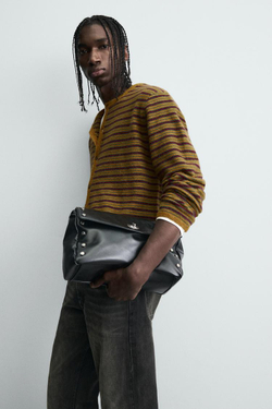 ZARA ЖАККАРДОВЫЙ КАРДИГАН В ПОЛОСКУ, ГОРЧИЧНЫЙ