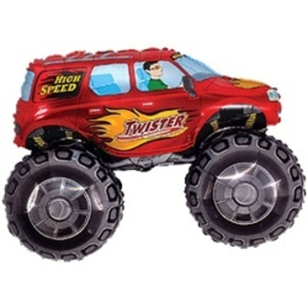 Шар (14"/36 см) Мини-фигура, Бигфут, Красный 1 шт.