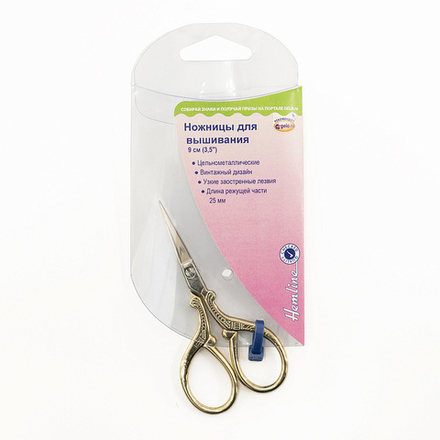 Ножницы  для вышивания, 9 см, цвет золотой (10702070/150223/3070890/1_Китай)