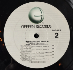 Винтажная виниловая пластинка LP Whitesnake Slide It In (USA 1984) Give Me More Time