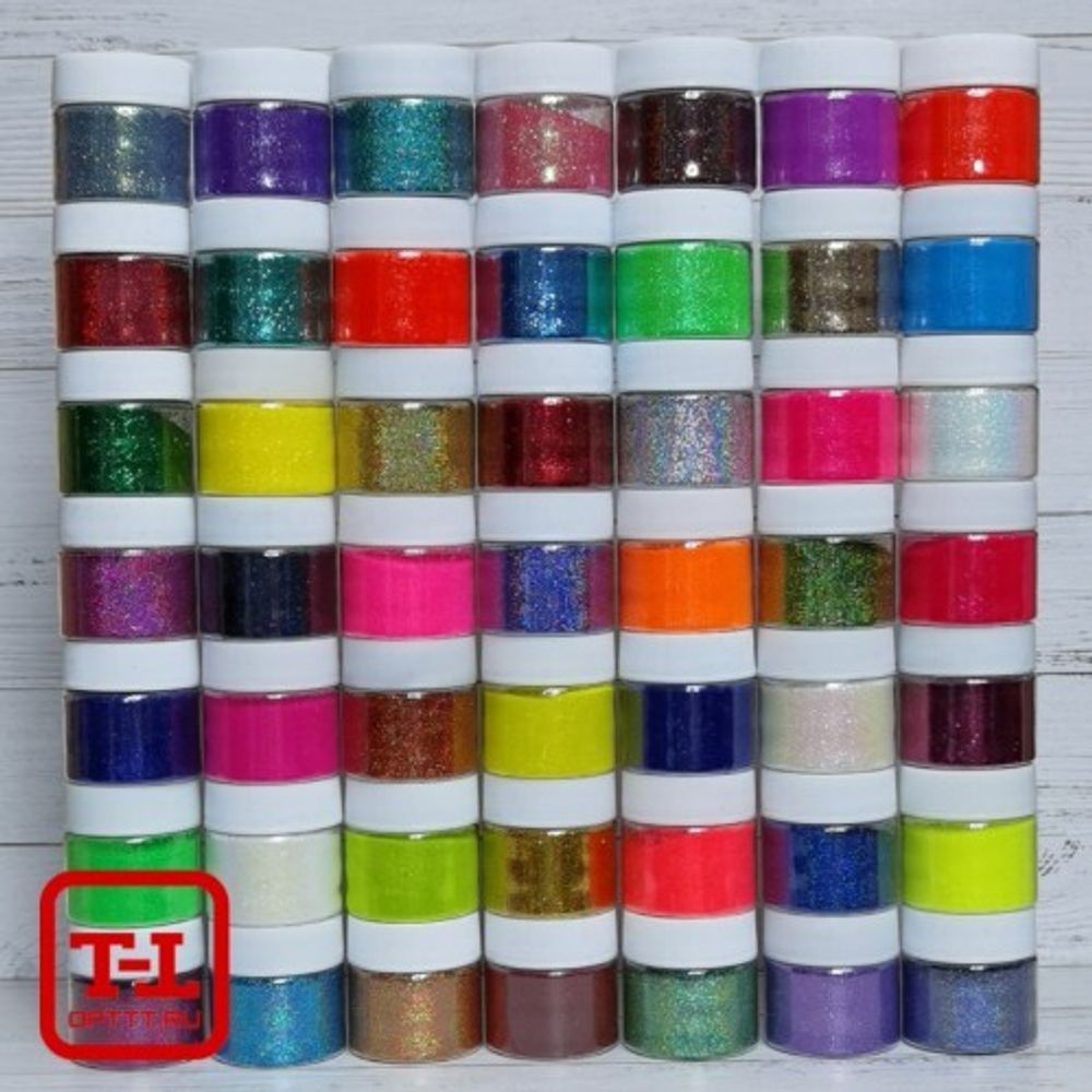 Набор "MIXSOMI БЛЕСК ГЛИТТЕР 50х20мл./15 грамм цветов 0.2 мелкие"