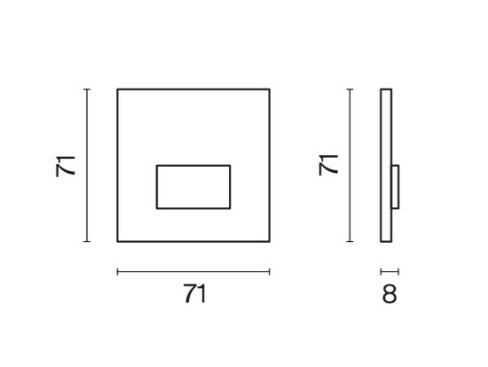 Накладка для датчика движения встраиваемого, S70 (сталь)