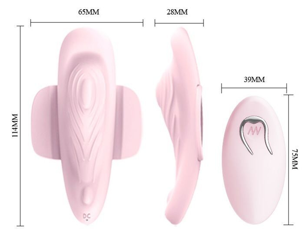 Клиторальный стимулятор Baile Fairy Boat с ДУ, 11,4 см