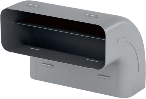 Вертикальное колено 90° для плоских каналов (ширина 227 мм / высота 94 мм), длина 174 мм