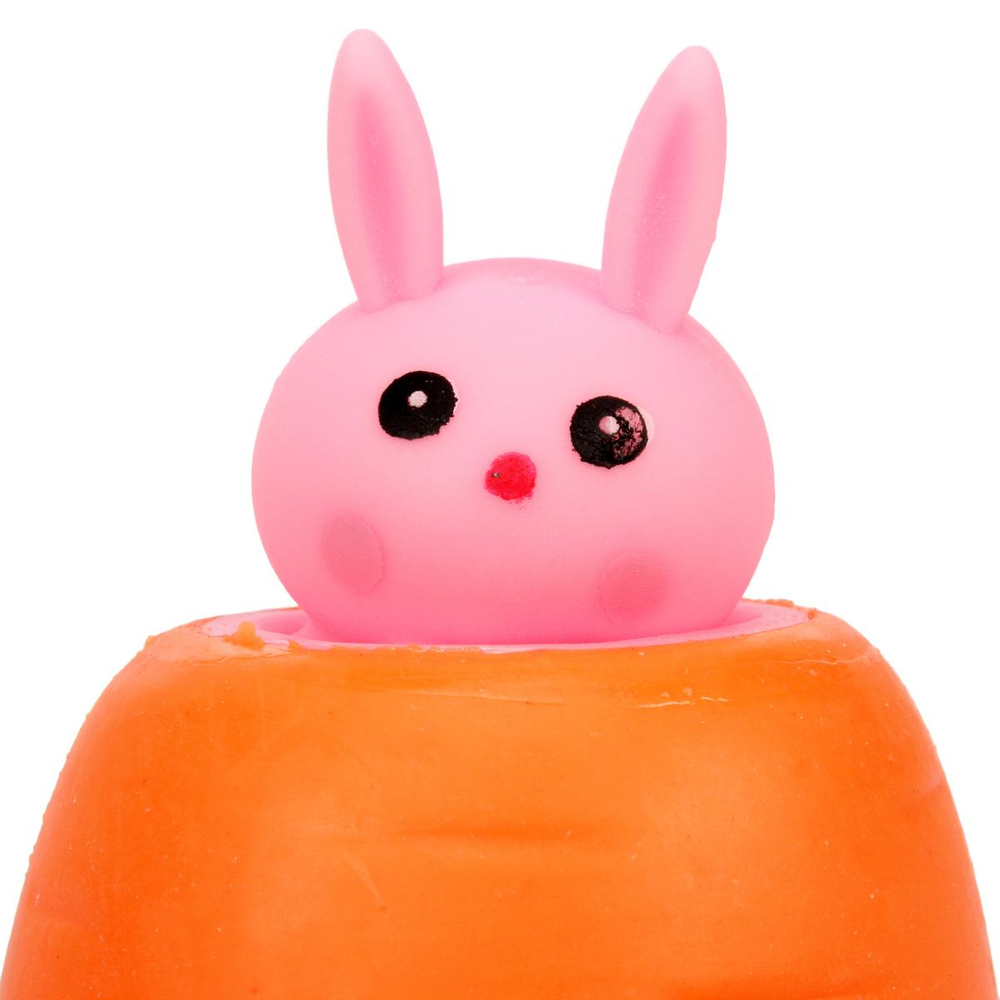 Морковка с зайкой, 4 цвета микс, с-30385