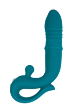 Зеленый вибратор с функцией Up&Down и стимулирующим кольцом Mija - 19 см. (Цвет: зеленый)