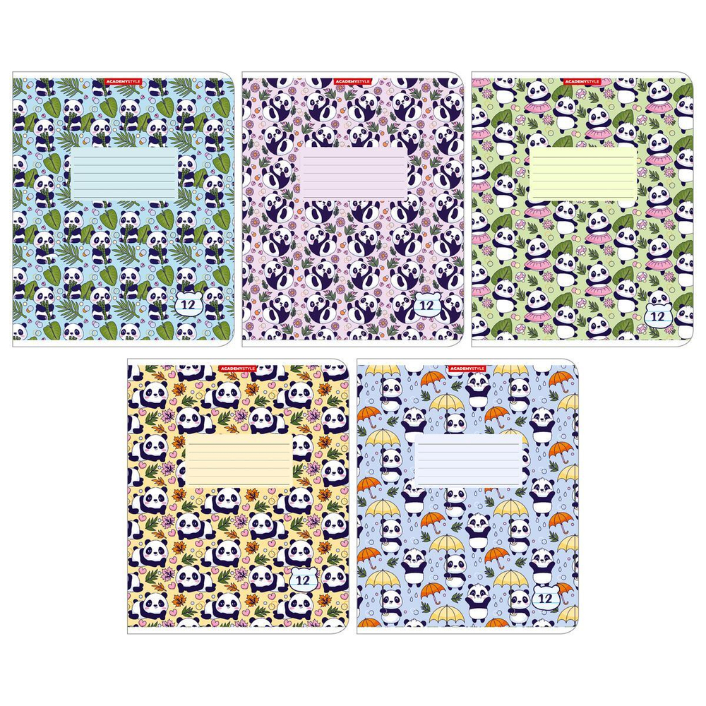 Тетрадь А5 12л линия "Панда" (Академия Групп)
