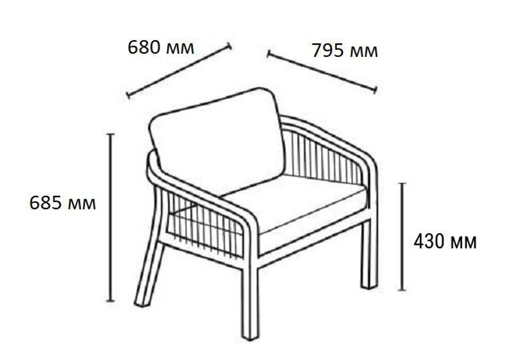 Комплект деревянной мебели Tagliamento Ravona KD, натуральный, бежевый