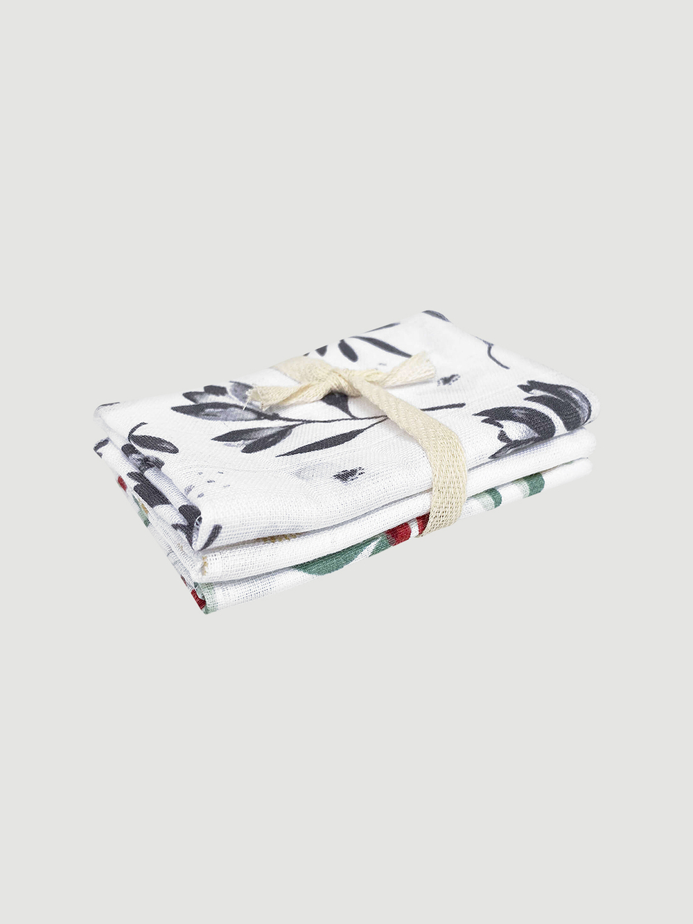 Сет из 3х муслиновых салфеток Mjölk Цветы